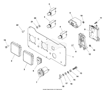 Control Panel Diagram and Parts List for 030807-01  Briggs and Stratton Generator